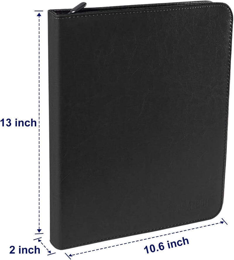 WITHYU Currency Album with 180 Pockets - Expandable 3-Ring Binder Currency Organizer with Clear Non-PVC Sleeves for Banknotes, Bills, Tickets, and Collectibles (Black) - Image 3
